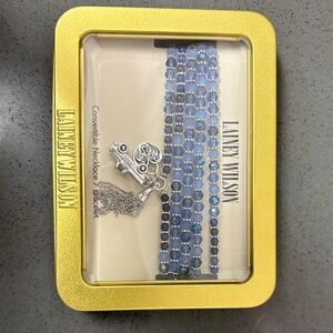 Lainey Wilson Blue and Silver Convertible Necklace/ Bracelet